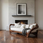 Organic Curved Sofa For Living Room Decor