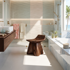 Farmhouse Shower Stool For Rustic Bathroom Interiors