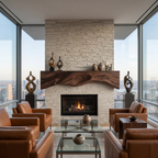 Rustic Sculptural Live Edge Fireplace Mantel For Holiday Decor