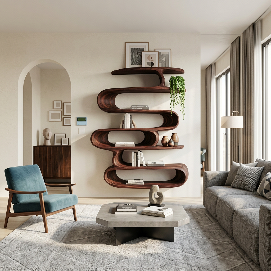 Elegant Wall-Mounted Shelf For Modern Home Decor