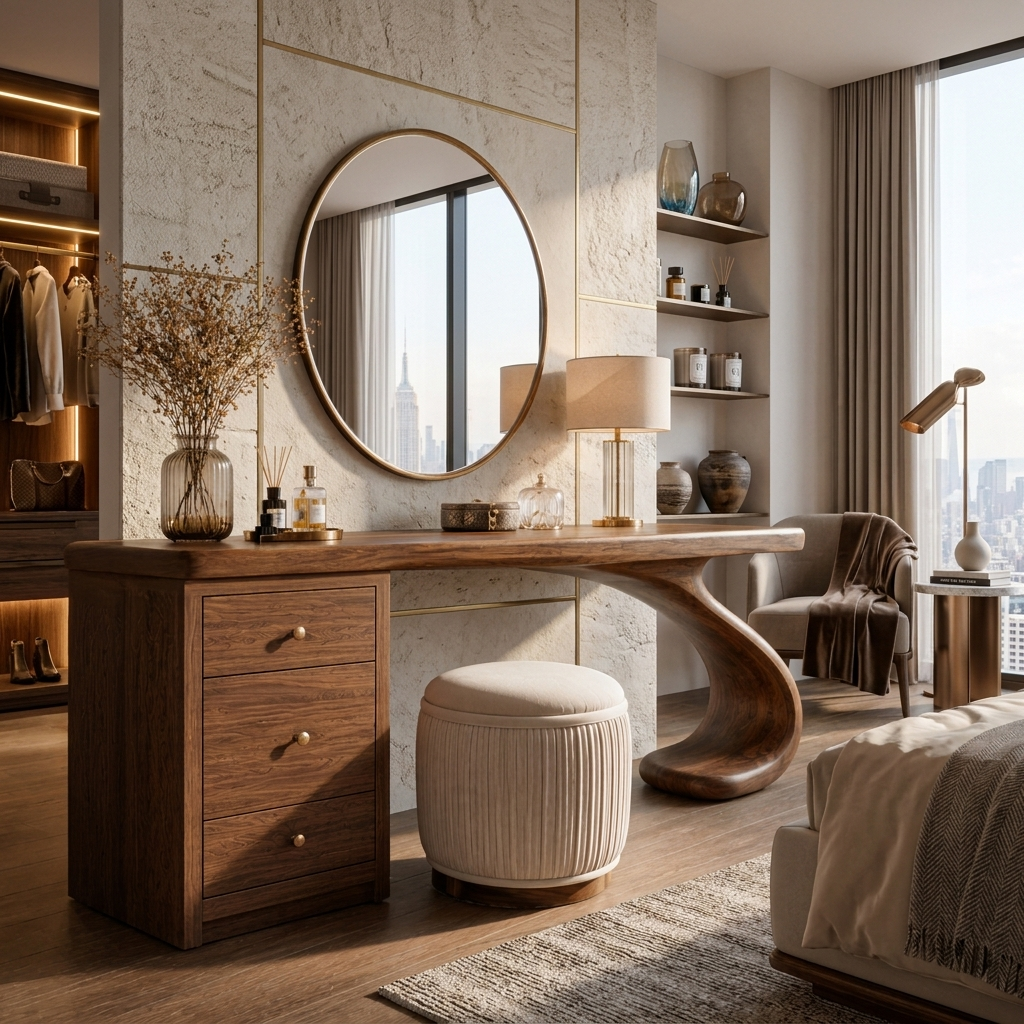 Modern Handmade Vanity Desk For Bedroom