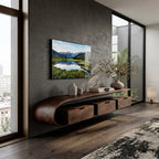 Modern TV Console Open Storage For Living Room