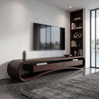 Modern Luxury Curved Media Console For Living Room