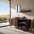 Contemporary Bathroom Vanity Sculpted Waves Front For Bathroom