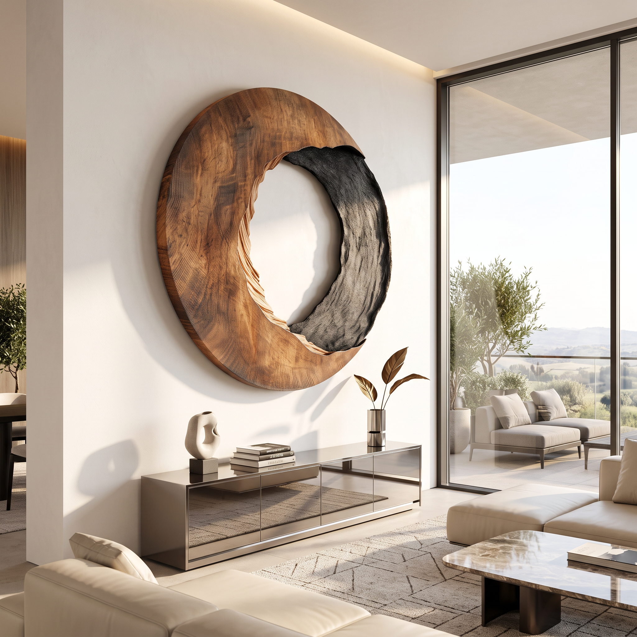 Handcrafted Solid Wood 3D Sculpture Wall Art For Home Living Room