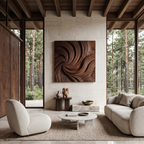 Modern Wall Art Panel With Wave Design For Living Room