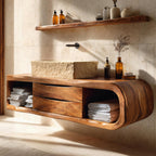 Sculptural Wall Mounted Bathroom Vanity For Bathroom Interior