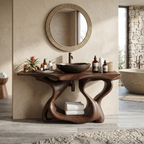 Rustic Solid Wood Vanity For Bathroom Furniture Decor