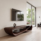 Minimal Curved TV Console For Living Room