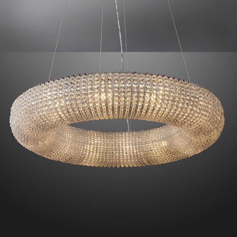Halo Stranded Crystal Round Chandelier 59"