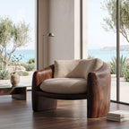Modern Organic Lounge Chair Sculptural Form For Living Room