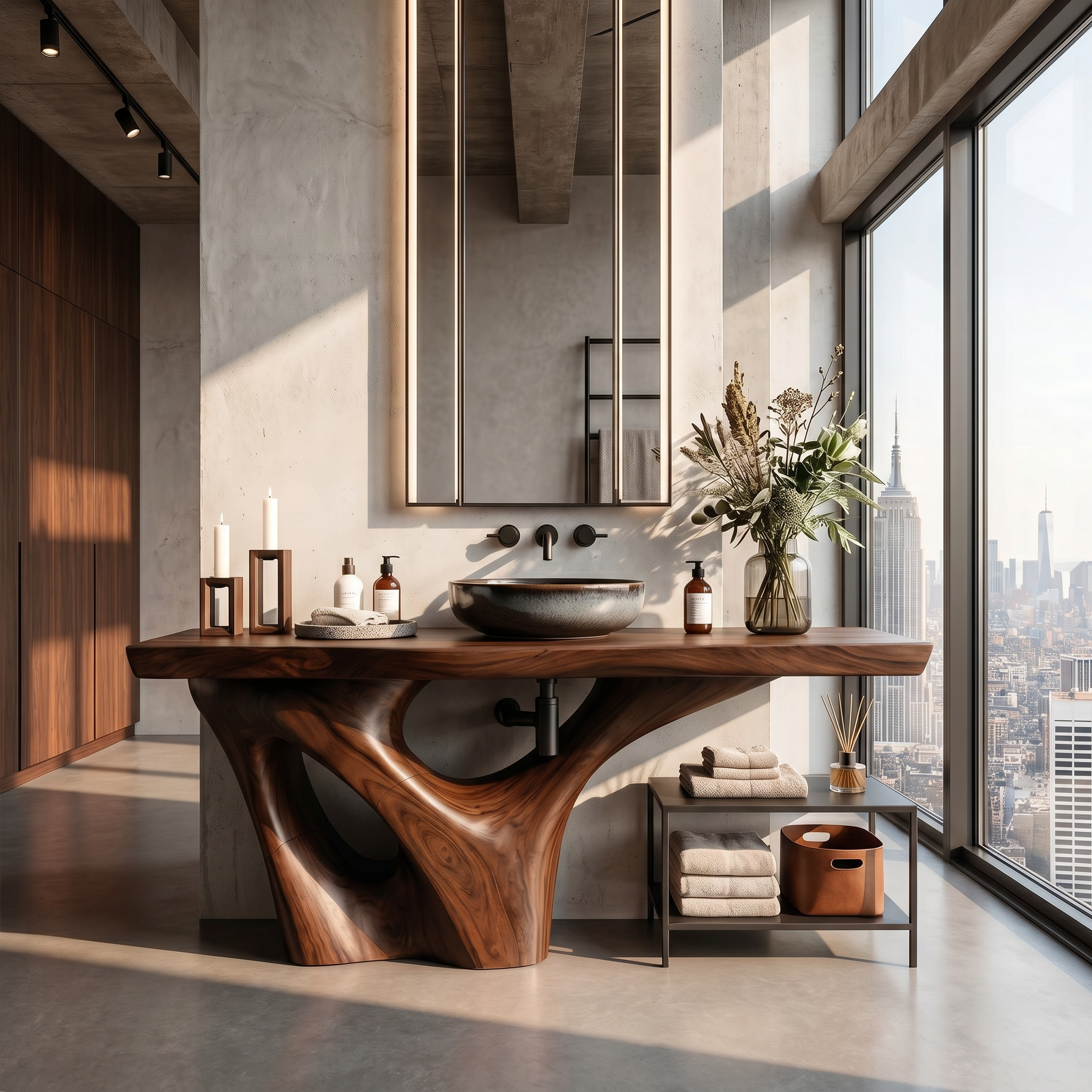 Rustic Solid Vanity For Timeless Bathroom Furniture