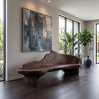 Sculptural Bench With Organic Design For Living Room