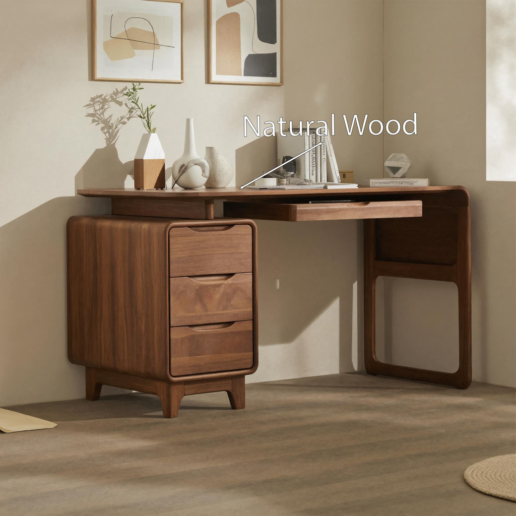 Minimalist Writing Desk With Drawers For Home Office
