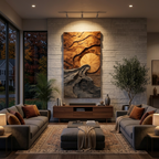Modern Wall Art With Landscape Design For Living Room