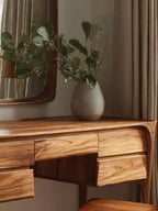 Modern Wooden Vanity Table With Drawers For Bedroom