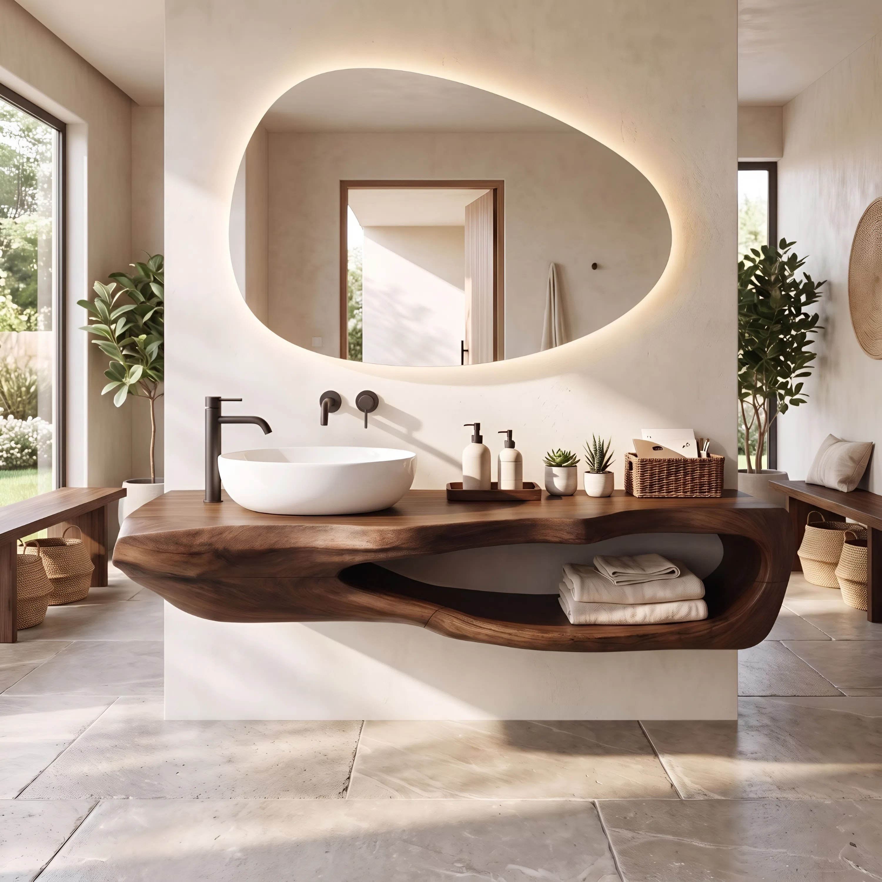 Rustic Bathroom Shelf For Industrial Bathroom Style