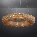 Halo Stranded Crystal Round Chandelier 72"