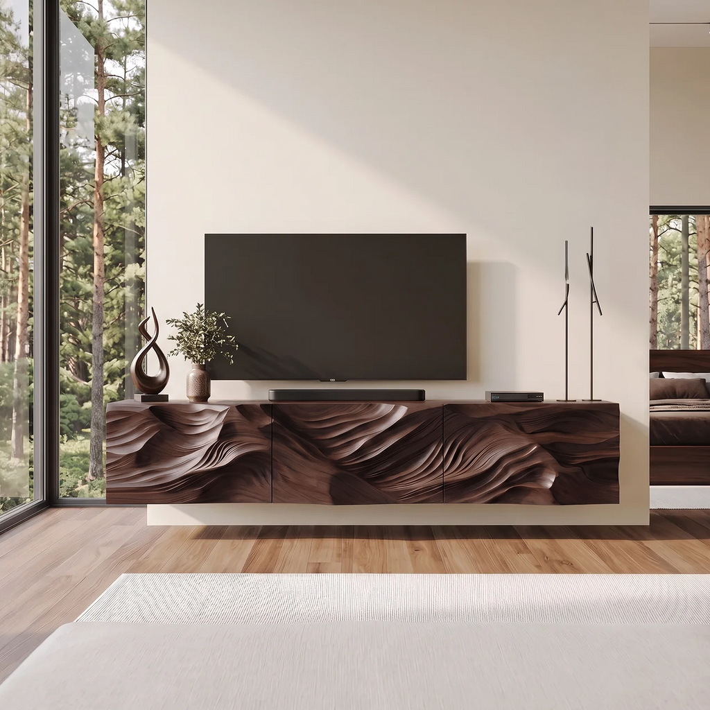 Farmhouse TV Cabinet For Cozy Living Room Decor