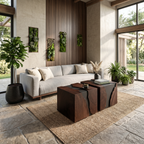 Modern Solid Wood Cube Coffee Table For Furniture Decor