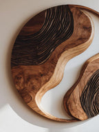 Round Sculptural Wall Art With Yin Yang Design For Living Room