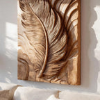 Organic Feather Wall Art Sculpture For Modern Living Space