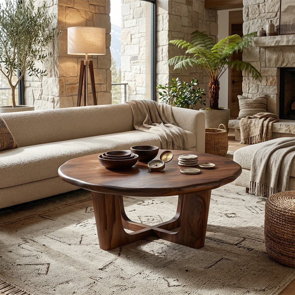 Modern Handcrafted Live Edge Low Table For Living Room Furniture Decor