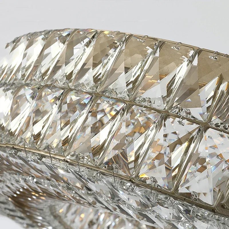 Hutton crystal chandelier side profile