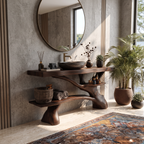 Modern Live Edge Tree Trunk Vanity For Contemporary Bathroom Furniture