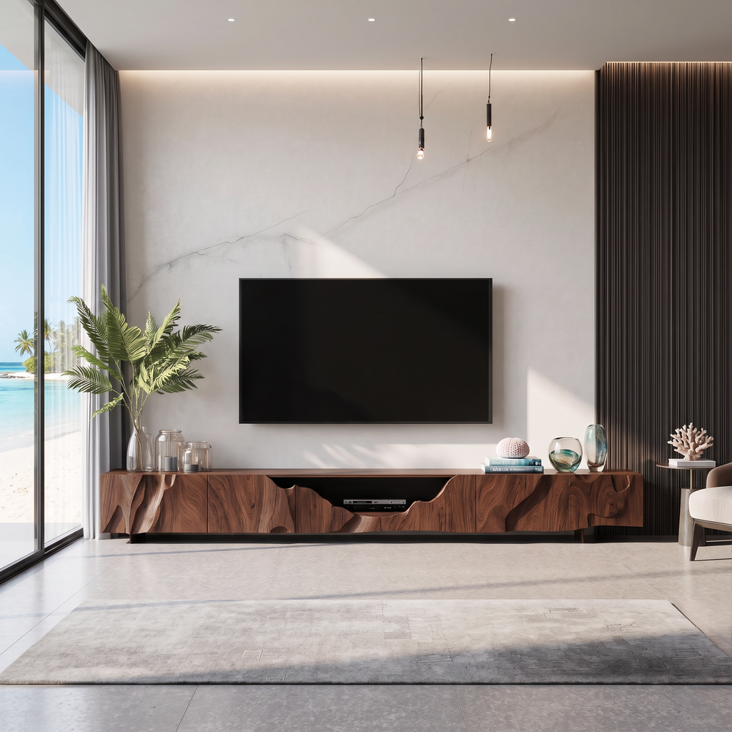 Rustic Handcrafted TV Cabinet For Home Decor