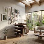 Modern Wooden Record Stand For Bedroom Interior Design Style