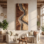 Handcrafted Wooden Wall Sculpture For Entryway Design