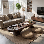 Farmhouse Solid Wood Coffee Table For Living Room And Entryway Design