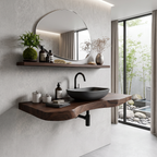 Rustic Live Edge Vanity For Modern Bathroom Designs