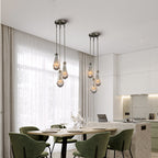 Rain Aura Glass Round Chandelier 8"
