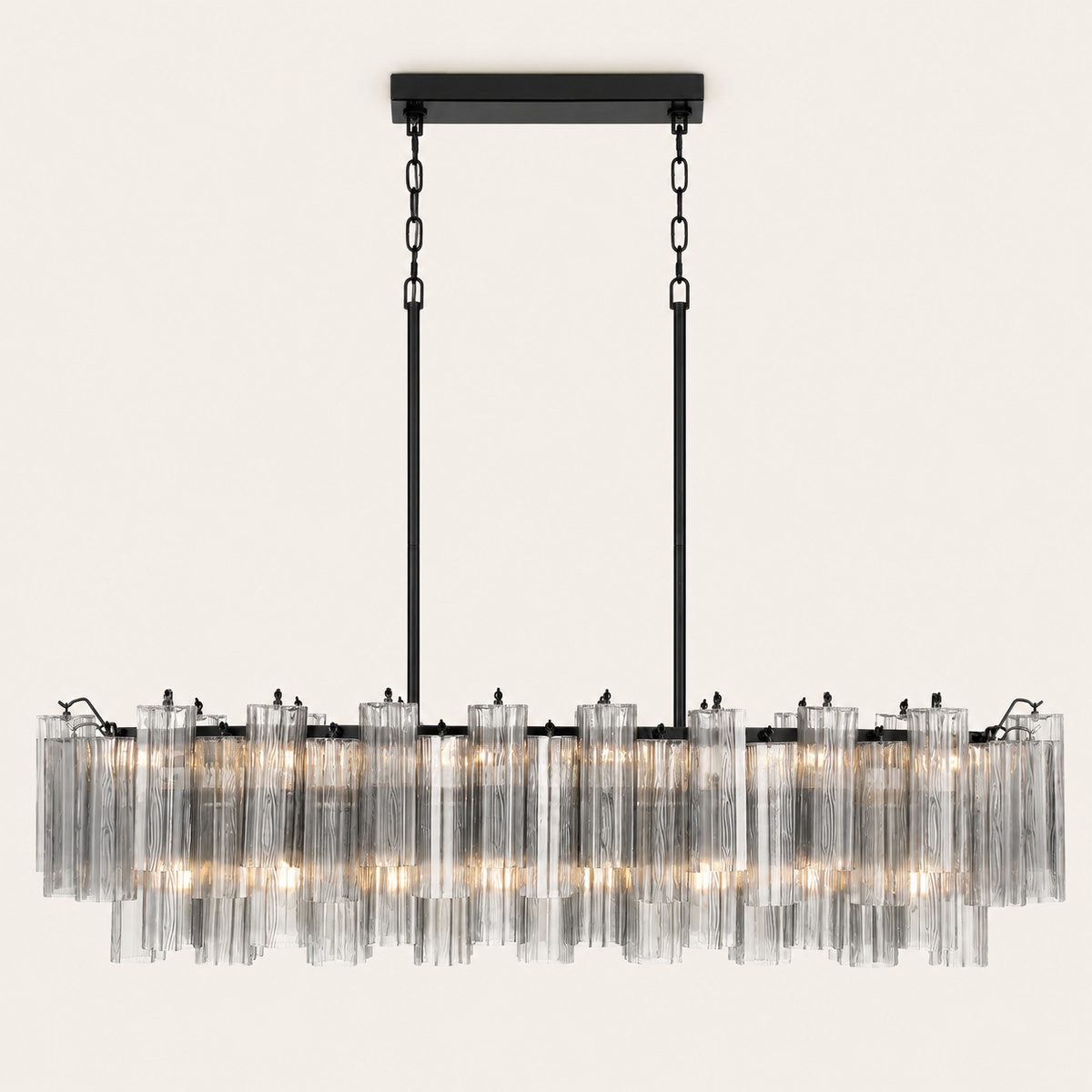 Addis Murano Glass Linear Chandelier 51"