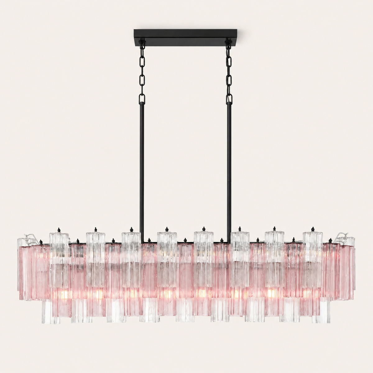 Addis Murano Glass Linear Chandelier 51"