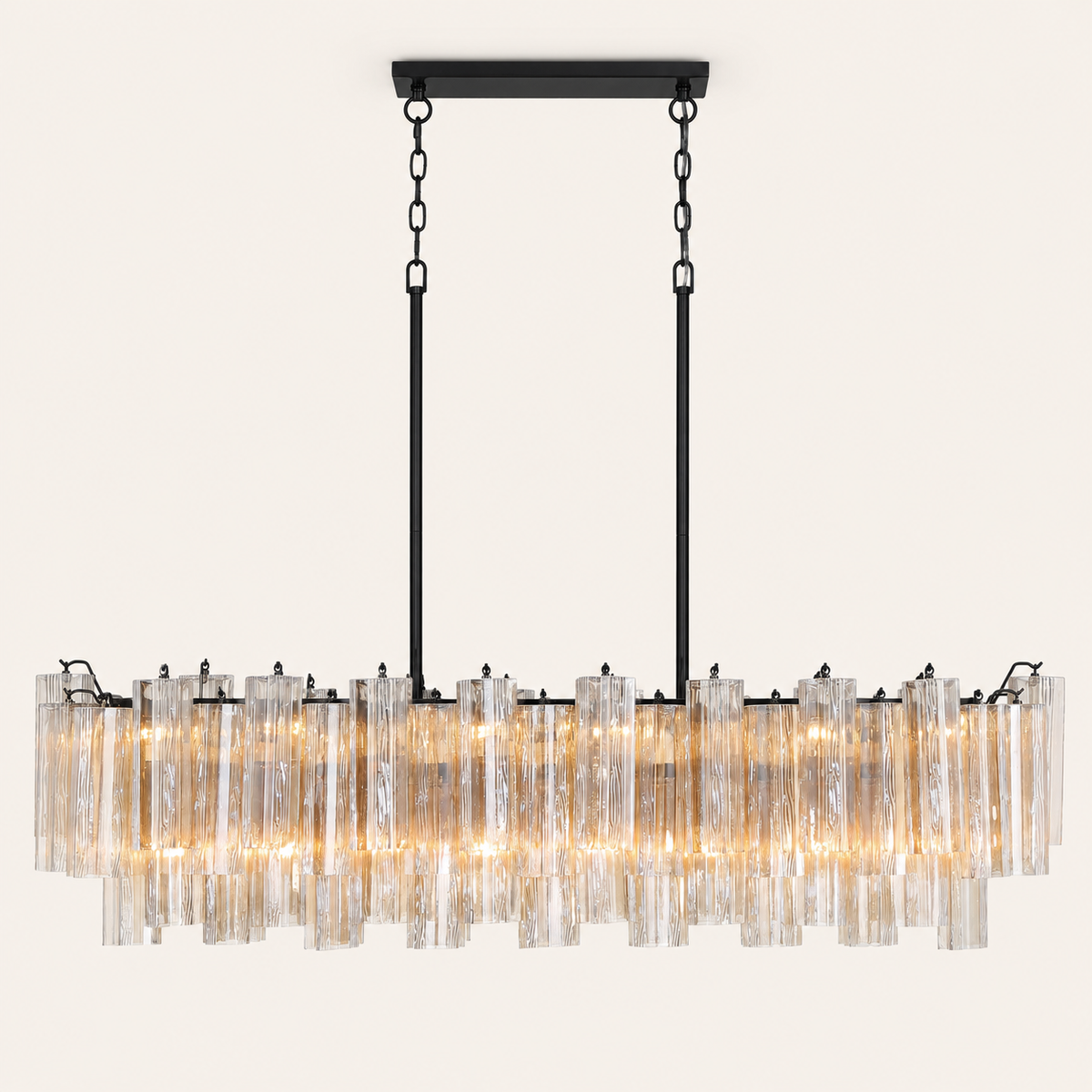 Addis Murano Glass Linear Chandelier 51"