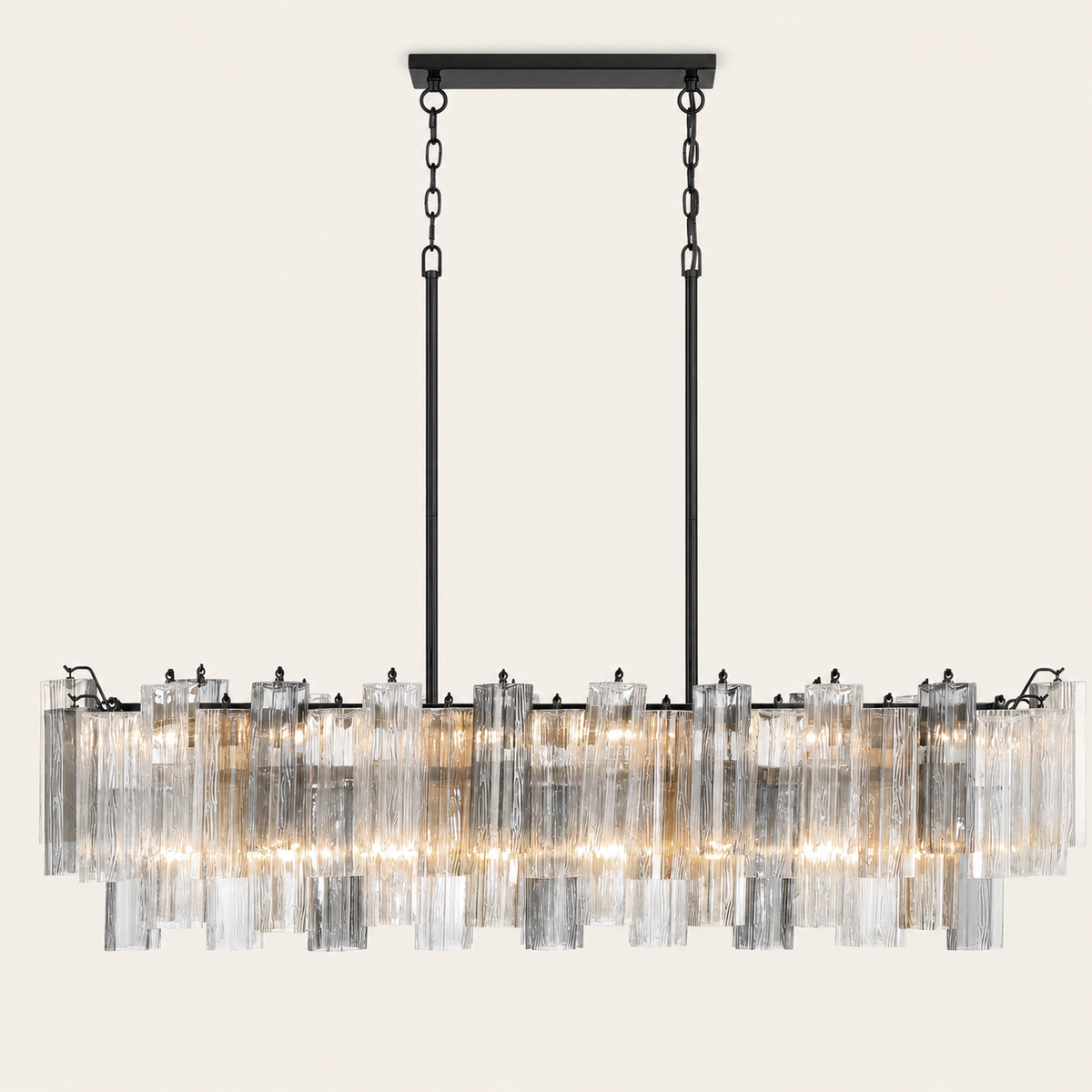 Addis Murano Glass Linear Chandelier 51"