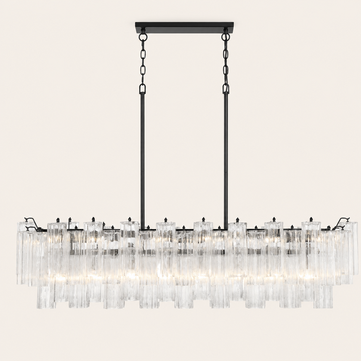 Addis Murano Glass Linear Chandelier 51"