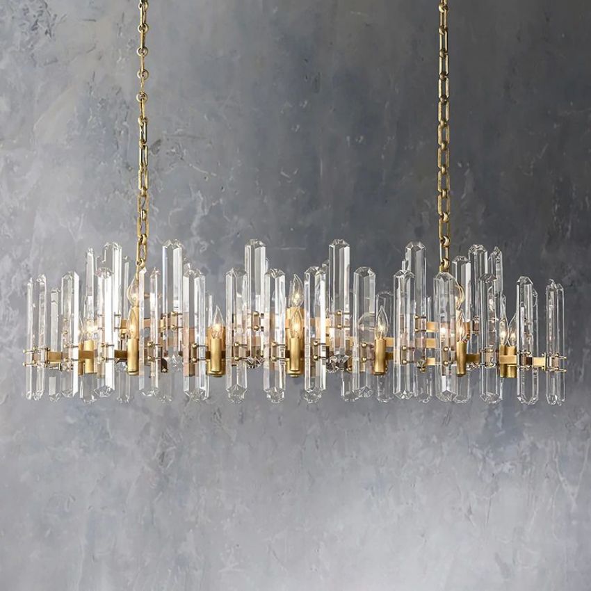 Monclair Radiant Crystal Linear Chandelier 54"