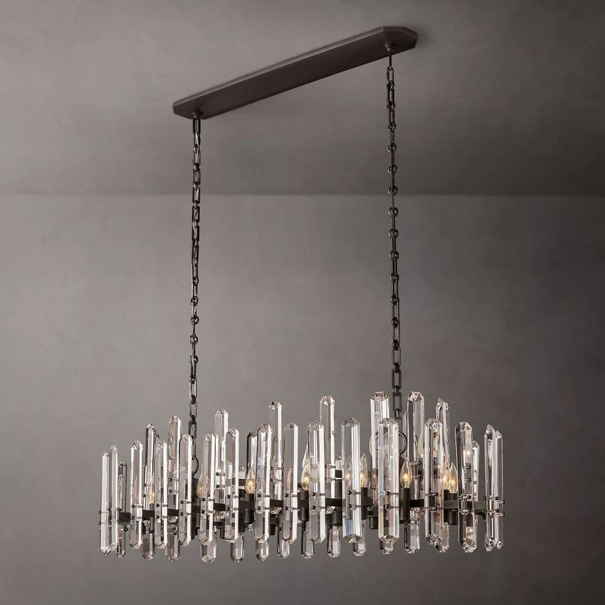 Monclair Radiant Crystal Linear Chandelier 72"