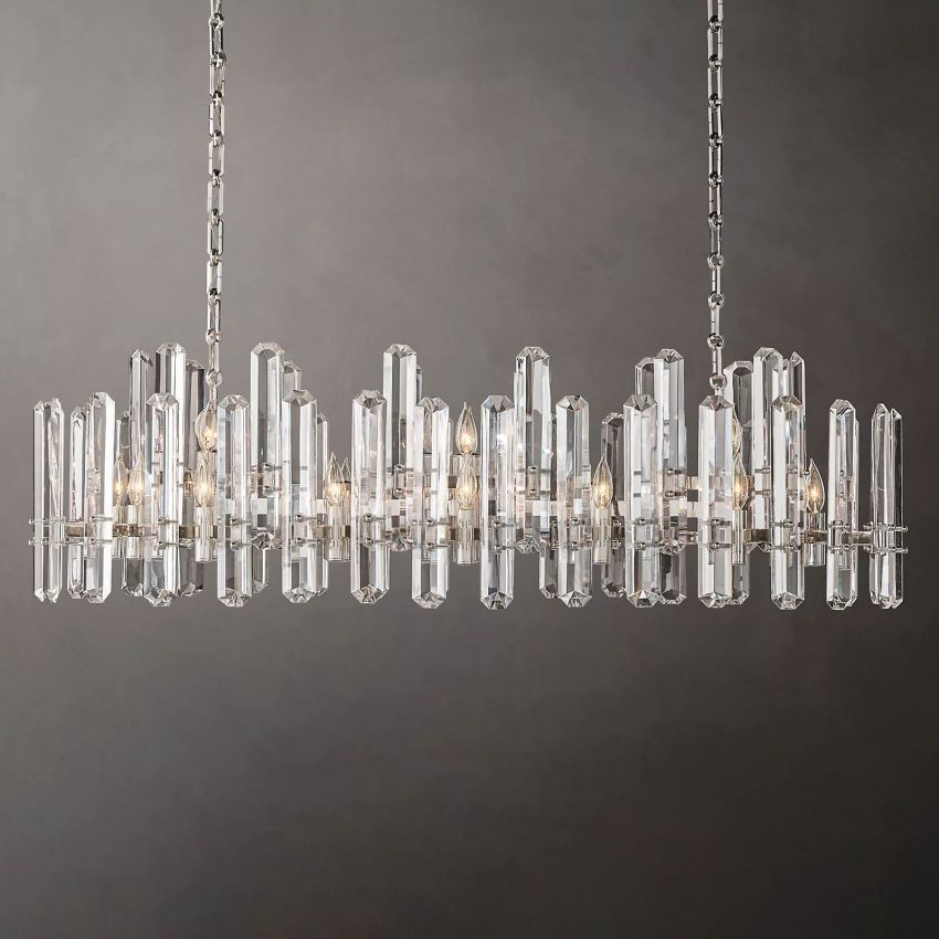 Monclair Radiant Crystal Linear Chandelier 54"