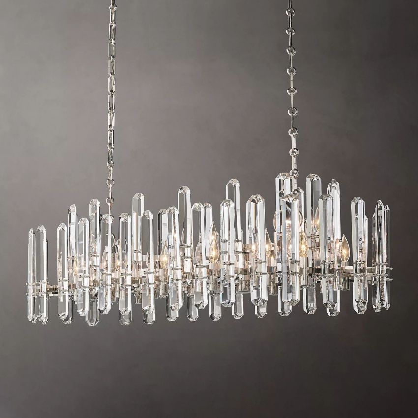 Monclair Radiant Crystal Linear Chandelier 72"