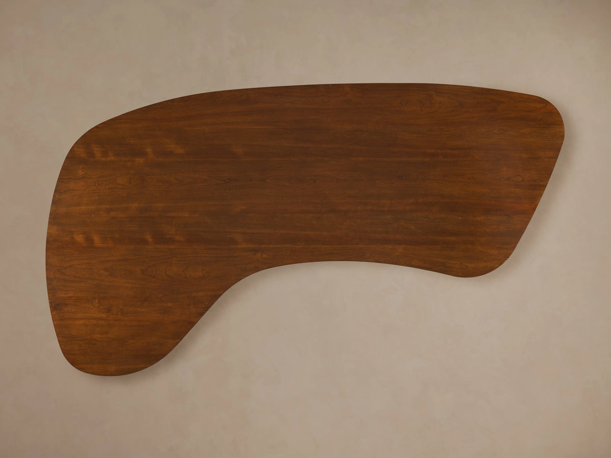 Berkley Executive Desk in Cherry Wood with Storage Drawers and Ebony Oak Base