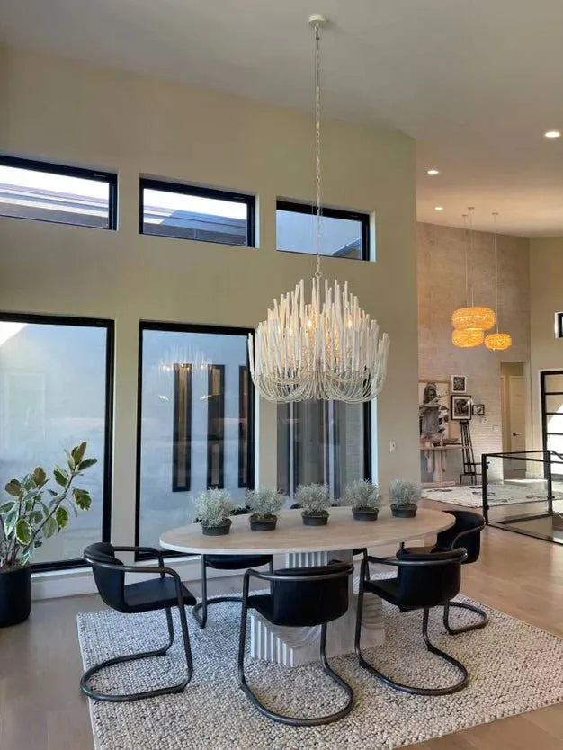 5/6 - Light Modern Branch Modeling Chandelier in White or Black for Stylish Interiors - 5 Lights / D21"*H29"WhiteWarm Lightcasivra