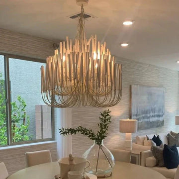 5/6 - Light Modern Branch Modeling Chandelier in White or Black for Stylish Interiors - 5 Lights / D21"*H29"WhiteWarm Lightcasivra