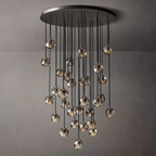 Boule De Radiant Crystal Cluster Chandelier 40"