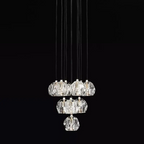 Boule De Radiant Crystal Cluster Chandelier 14"