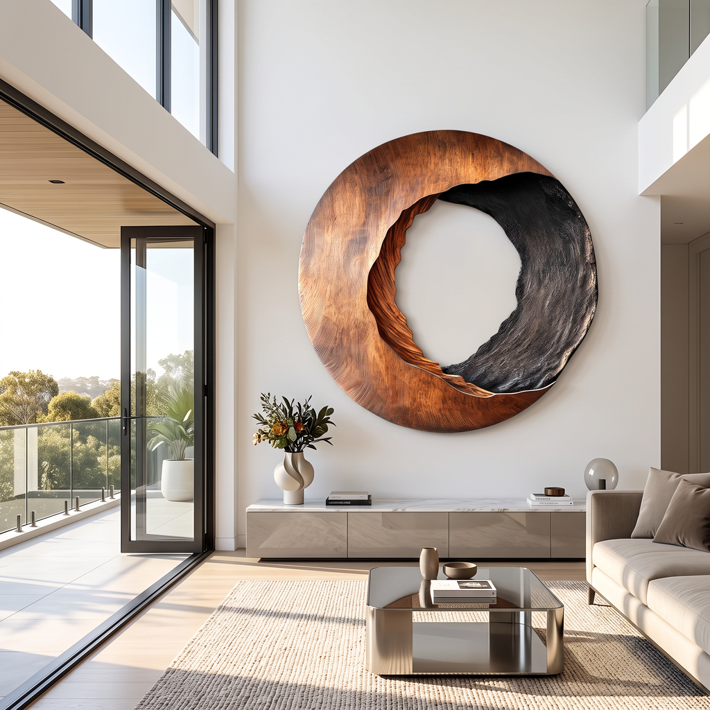 Handcrafted Solid Wood 3D Sculpture Wall Art For Home Living Room